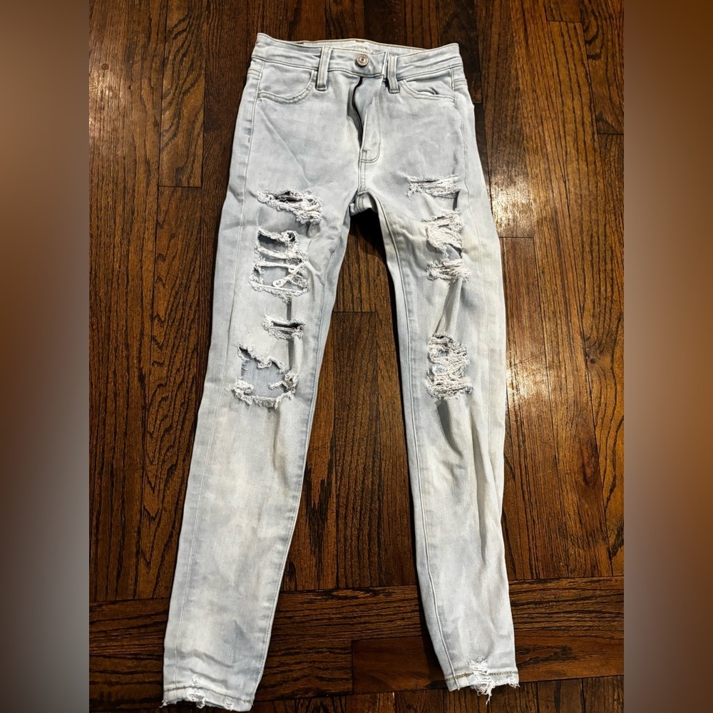 American Eagle Outfitters Light Blue Denim Jeans next level stretch size 00